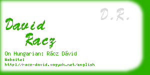 david racz business card